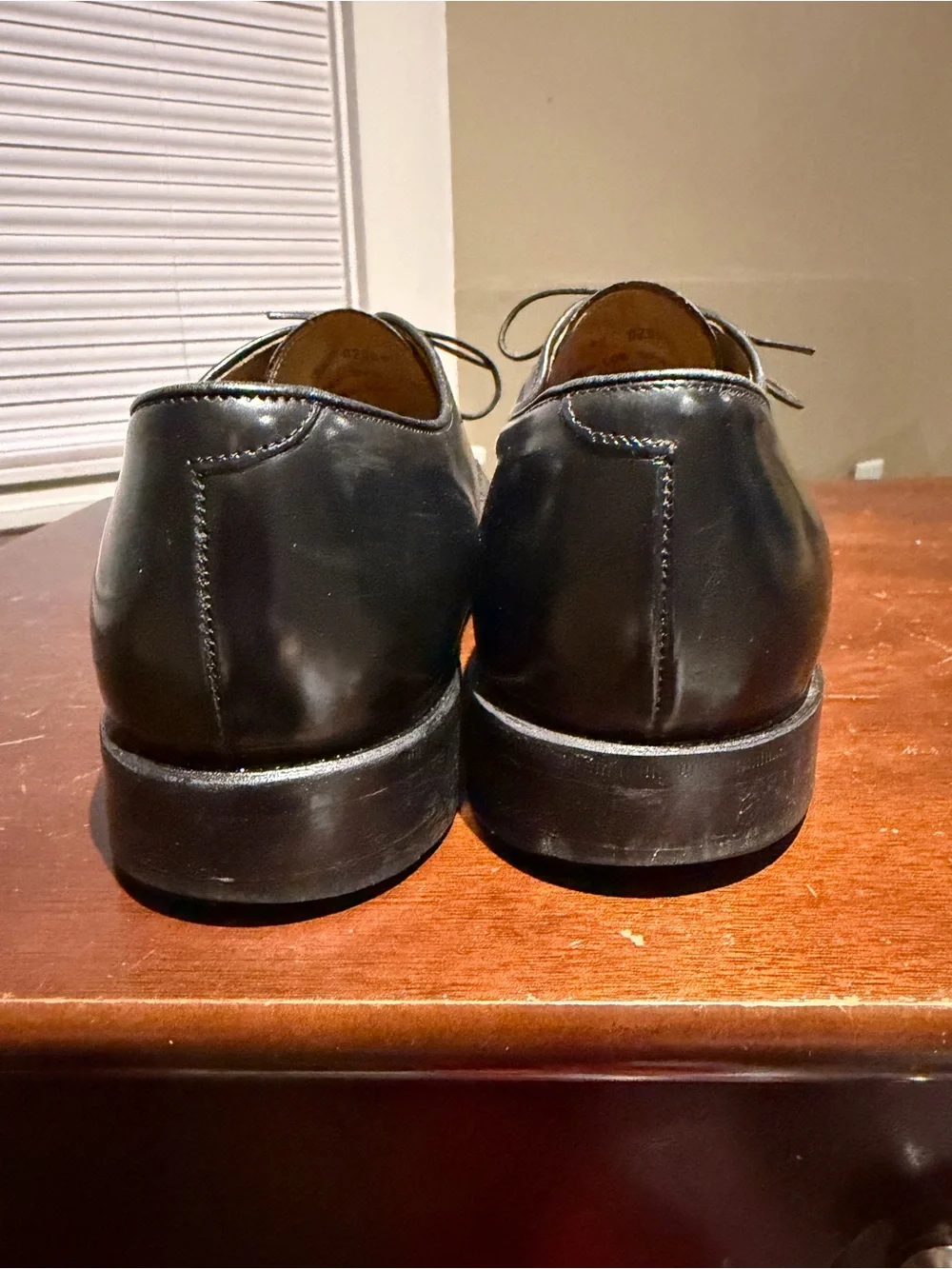 Johnson & Murphy Melton Cap Toe Black Leather Oxford Dress Shoes, Men’s 10.5 D/B